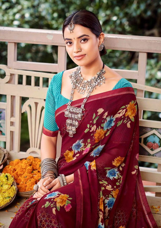 Kashvi Maushami Georgette Wholesale Saree Collection 